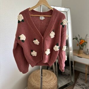 Anthropologie Luna Ivy Chunky Crocheted Sweater NWT